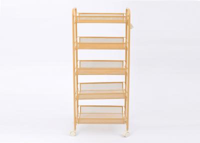 China 5 Tier Storage Bathroom Racks And Shelves Front And Back Bend Design for sale