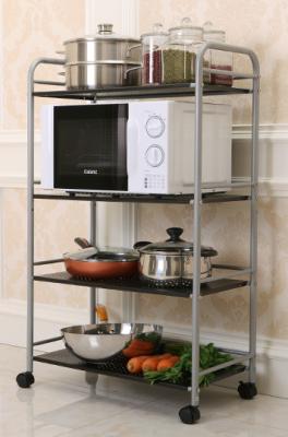 China carro de la carretilla del metal de la cocina 4-Tier fácil moverse con 4 echadores omnidireccionales en venta