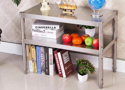 China 2 Tier Adjustable Stainless Steel Wire Shelving Unit 900X420x800 And 430 Grade for sale