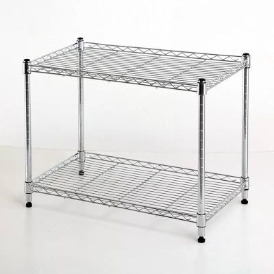 China H124 Chrome Shelving Unit , Kitchen Storage Carbon Steel Chrome Metal Shelving for sale