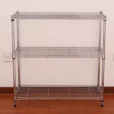 China H126 3 Tier Chrome Storage Shelves Corrosion Resistant 92x42x15cm for sale