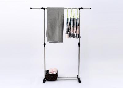 China Lightweight Foldable Clothes Drying Rack Adjustable Height With Simple Rotating Wheels for sale