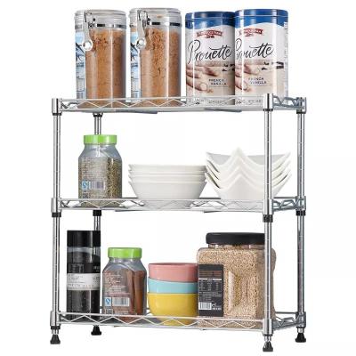 China H319 Steel Pipe Chrome Wire Shelving 2/3 Tiers Are Available With Nsf Certificate for sale