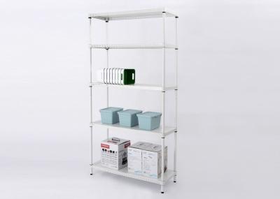 China Adjustable Freely White Metal Shelf Unit Saving Much Space For Your Room for sale