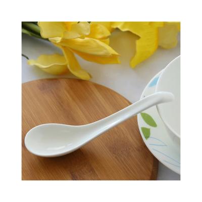 China Manufacture Viable Wholesale Cheap Price China White Color Bone China Spoon for sale