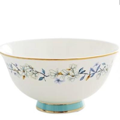 China Sustainable Light Luxury Ceramic Creative Combination Bowls Dishes Dinnerware Set for sale