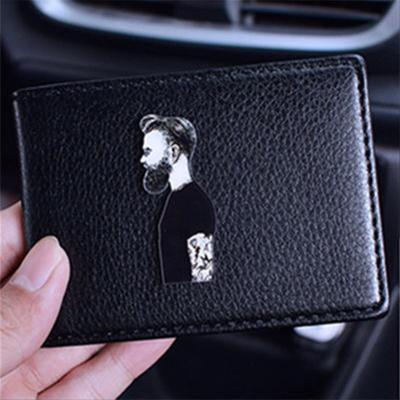 China Cute Leather Credit Card Storage Credit Card Documents Case Holder Credit Cards PU License Bag Driver Fashion Car Interior Accessories for sale