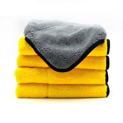 China 30*40CM Car Washing Towel Car Towel Cloth Microfiber Towel Hemming Car Washing Towel Auto Wash for sale