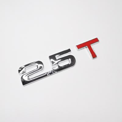 China 1.6T 1.8T 2.2T 2.5T 3.0T Metal Car 3D Sticker Luxury Universal Badge Decals Auto Tail Sticker For Car Deco Accessories for sale