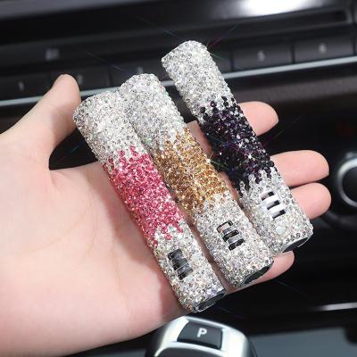 China ABS+Rhinestone Car Air Freshener Car Air Freshener Diamond Auto Air Conditioner Vent Cut Type DIY Ornament Interior Accessories With Rhinestone for sale