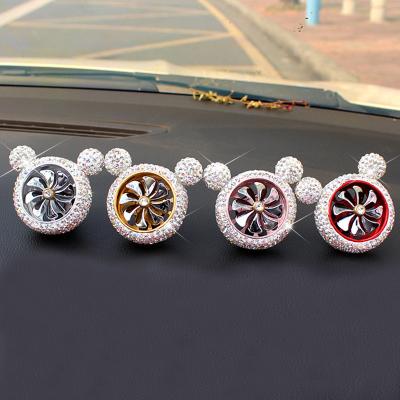 China Alloy+Rhinestone Auto Air Freshener Car Air Freshener Outlet Clip Car Air Freshener Clip Car Scent Diffuser Solid Treatment Scent for sale