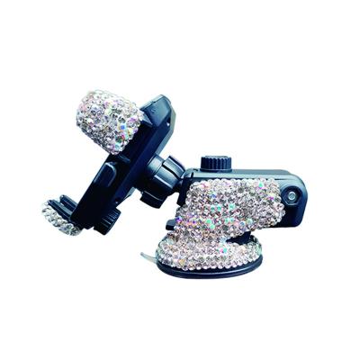 China Mobile Sucker Car Phone Holder Cell Phone Holder Stand in Car Rhinestone GPS Mount Holder for iPhone 11 pro Xiaomi Samsung for sale