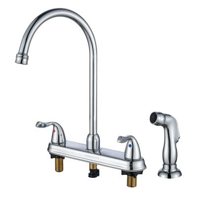 China Brass Hot And Cold Faucets Thermostatic Kitchen Faucet Mixer Pull Out With Side Sprayer For Kitchen Sink for sale