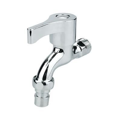 China Modern Cheap Zinc Alloy Cold Wash Basin Faucet Nickel Zinc Cold Mounted Bathroom Taps Basin Faucets for sale