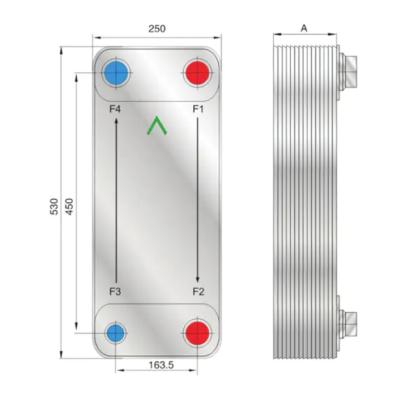 China High Efficient Heat Pump Plate Heat Exchanger Used As Evaporator FHC120G for sale