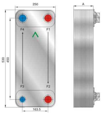 China Heat Pump High Efficiency FHC120G Copper Brazed Coil Cooler Plate Heat Exchanger Evaporators for sale