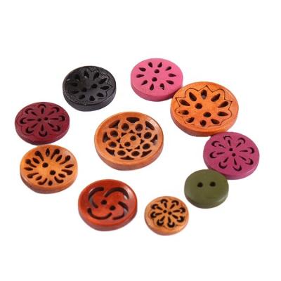 China Unleaded ; Washable; nickel free wooden sewing buttons 10/15/18/20/25mm Brown Round Wooden Craft Button For Clothes Sewing Kids Sweater DIY Craft Project for sale