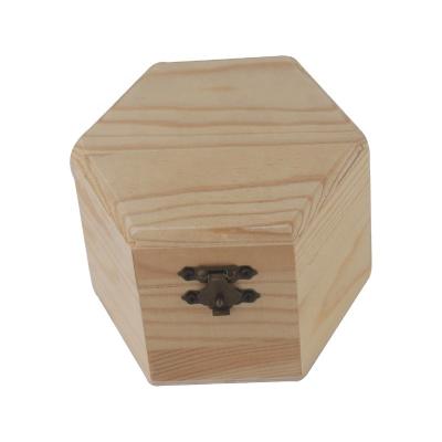 China Handmade Ready To Decorate Islamic Wooden Gift Box Small Decoration Hinged Lid And Lockable Front Clasp DIY Craft for sale