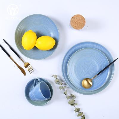 China New design 20pcs durable matte hotel restaurant procelain dinner set serving tableware Nordic ceramic ceramic dish set for sale