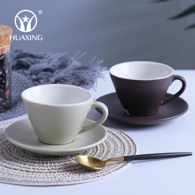 China Sustainable Wholesale Nordic Style Chaozhou Porcelain Espresso Coffee Mug Matte Color Glazed Sets for sale