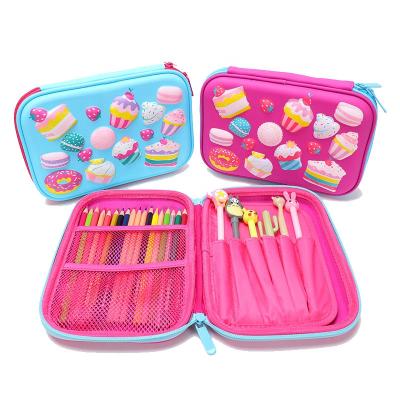 China Schools & Offices 3D Cute Stationery Box Shockproof EVA Pencil Case Pen Pouch Large Capacity Multi-Compartment For School Students Teens for sale