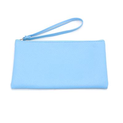 China Fashion Makeup Waterproof Brush Bag Organizer Leather Travel Wallet Card Holder Women Cosmetic Clutch Bag for sale