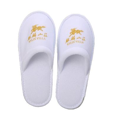 China Cheap Custom Made White Terry Towel Hotel Room Disposable Slipper Hss-gzj-tx09 for sale