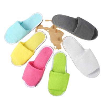 China Cushioning Hot Selling Hotel Towel Classic Unisex Narrow Toe Cotton Towel White 100% Cotton Slipper for sale