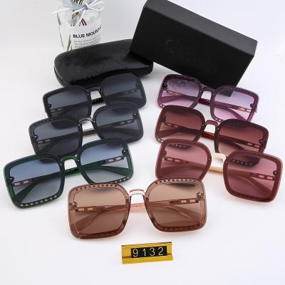 China 2022 high quality unisex fashionable women's designer branded designer sunglasses high quality glass for women for sale