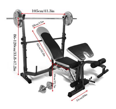 China Universal Fitness Equipment Adjustable Dumbbell Rest Multifunctional Weight Bench Workout Dumbbell Bench Weightlifting Bed for sale