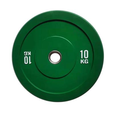 China Durable Fitness Standard Equipment Weightlifting Resistance Competition Free Weight Plates Color Rubber Bumper Plates for sale