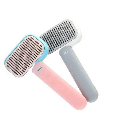 China Stocked Professional Slicker Dog Hair Brush Safe and comfortable handle Pet tool groomingtools loose hair knots Suitable for dogs cats for sale