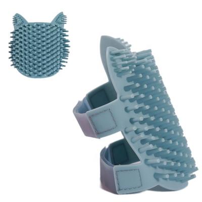 China Sustainable Pet Bath & Massage Brush Great Grooming toolsComb for Dogs Cats Soft Rubber Bristles Gently Removes Loose for sale