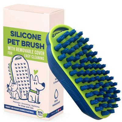 China Sustainable Dog Bath Brush,Professional Dog Shampoo Grooming toolsBrush for Washing&Massaging Dogs and Cats Soft Rubber Bristles Pet Comb for sale