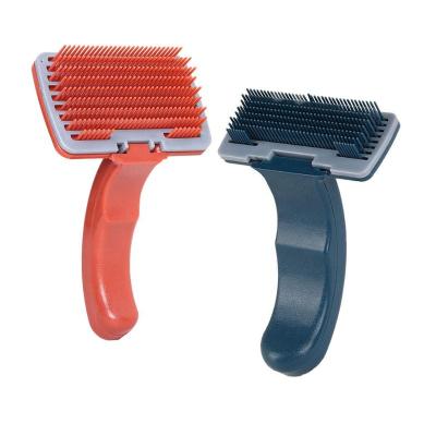 China Sustainable Pet Hair Remover Brush Self-Cleaning Slicker Brush For Cat Doggrooming tools Comb Household Style Manual Pet Hair Removal Comb for sale