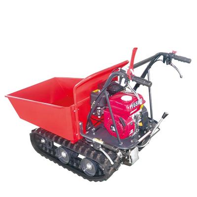 China Gasoline Engine Wheel Barrow Small Mini Dumper Truck With Snow Blade Or Wood Transport Frame < 4L for sale