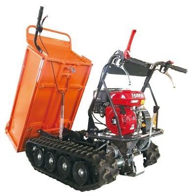 China Tracked Gasoline Engine Power Transport Vehicle Mini Dumper Crawler With 500KG Small Loading Capacity < 4L for sale