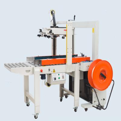 China Hotels Adhesive Tape Carton Sealer With DBA150 Strapping Machine for sale