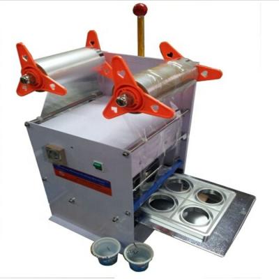 China Automatic Plastic Food Stainless Steel Paper Cup Sealing Machine For Milk Tea Cup Food Plastic Tray For Seal for sale