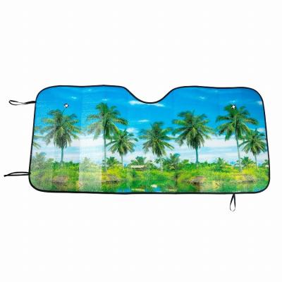 China Foldable And Portable Full Universal Printing EPE FROUNT Material Windshield Sunshade for sale