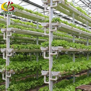 China Hydroponic Tomatoes /lettuce/strawberry vertical agricultural planting system for morden agriculture greenhouse with PVC tube for sale