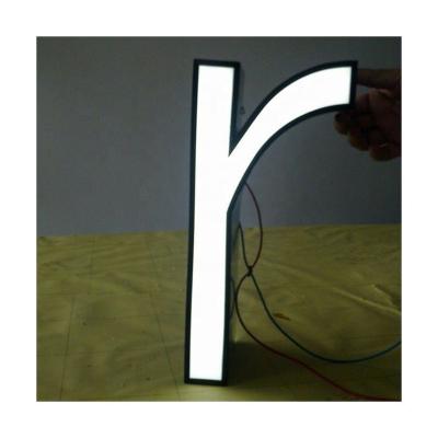 China Simple Metal 3d Back Lit Logo Signs Led Luminous Signage Indoor Backlit Letters for sale