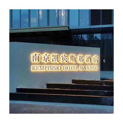 China Simple Customizable Exterior Backlight Logo Professional Custom Building Logo Commercial Signage for sale