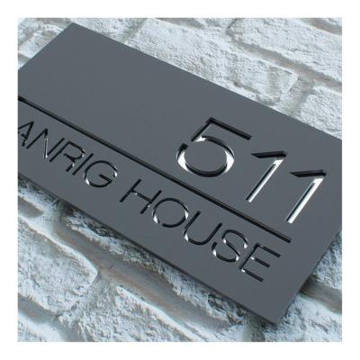 China New Design Street Modern Custom Room Door Acrylic Hotel Door Plate Led Light Metal Plate House Number for sale