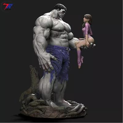 China Japan Can Custom Your Own Animation Art Figure Indoor Decoration Hulk With Sexy Beauty Resin Movie Marvel Collectibles Statue for sale