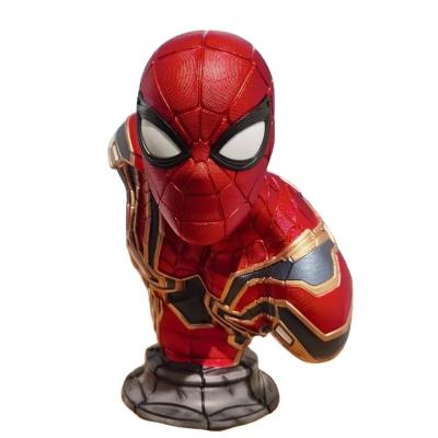 China Japan Hot Selling 3D Custom Home Decor Modeling Marvel Figure Resin Bust Spider Man Spiderman Life Size Statue for sale