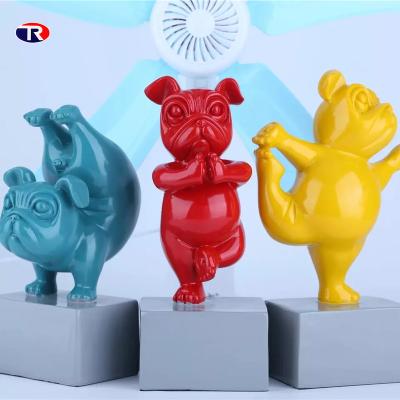 China China Interior Ministry Modern Funny Dog Office Decoration Large Art Craft Ornament Fiberglass Resin Animal Statue Outdoor Decor for sale