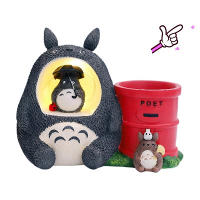 China Wholesale Creative Gray Student Gift Graduation Gift Creative Gray Cat Umbrella Mail Umbrella Mail Box Pen Lamp Holder Animal Handwork Decoration for sale