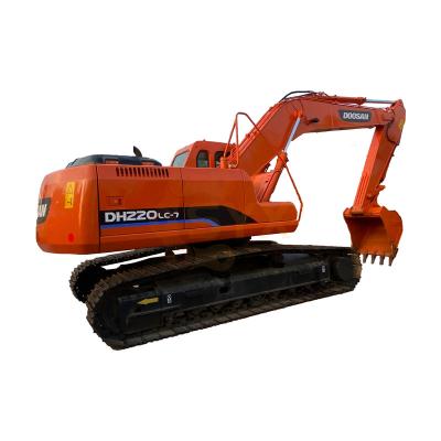 China Large Construction Machine Doosan DH220LC-7 Crawler Hydraulic Digger 21 Ton Used Excavator 1.18 mÂ ³ for sale