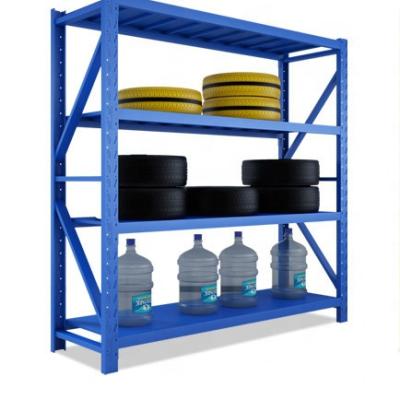 China Heavy Duty Corrosion Protection Warehouse Rack Self Customized Commercial Shelves 4 Layer Metal Shelf Organizer for sale